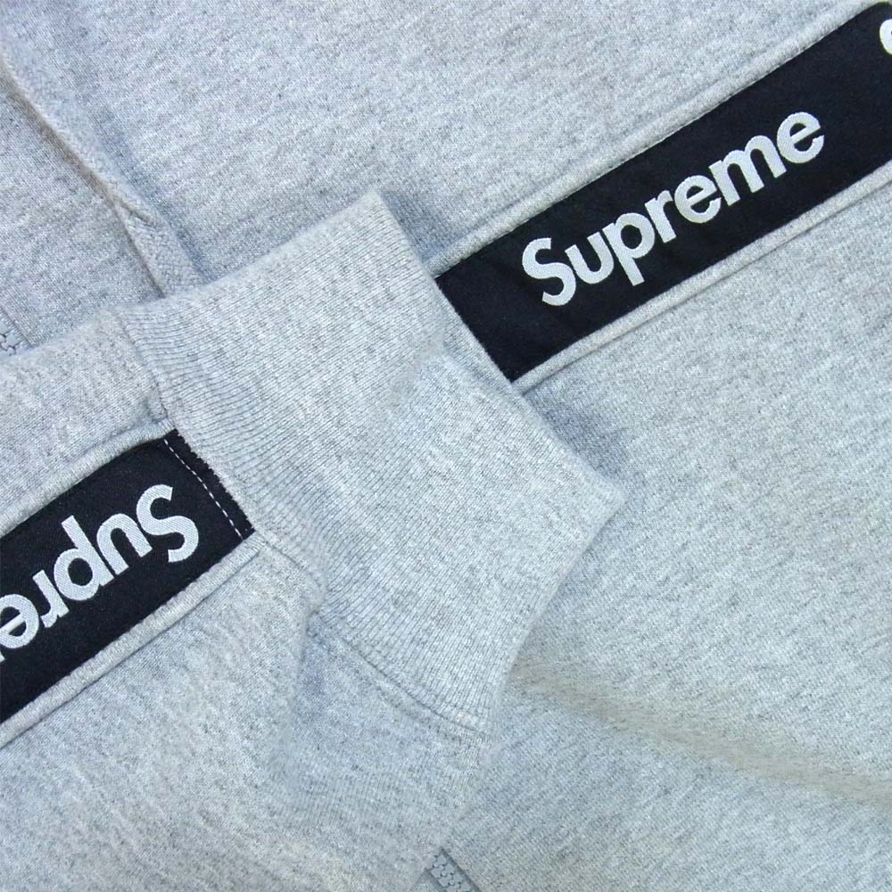 Supreme シュプリーム  19AW Text Stripe Zip Hooded Sweatshirts パーカー グレー系 M【美品】【中古】