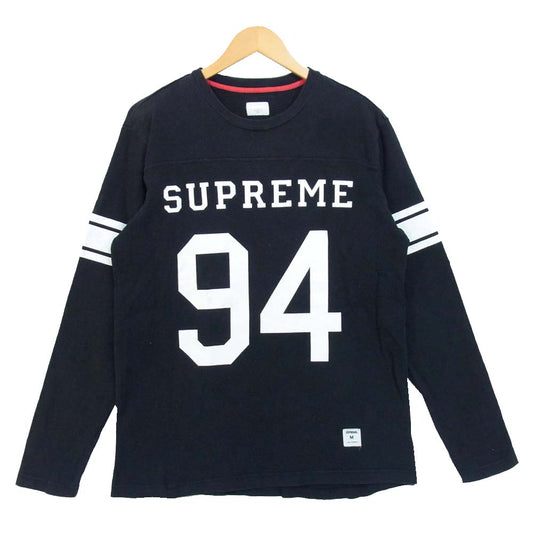 Supreme シュプリーム 08AW L/S FOOTBALL TOP フットボール 長袖 Tシャツ ダークネイビー系 M【中古】