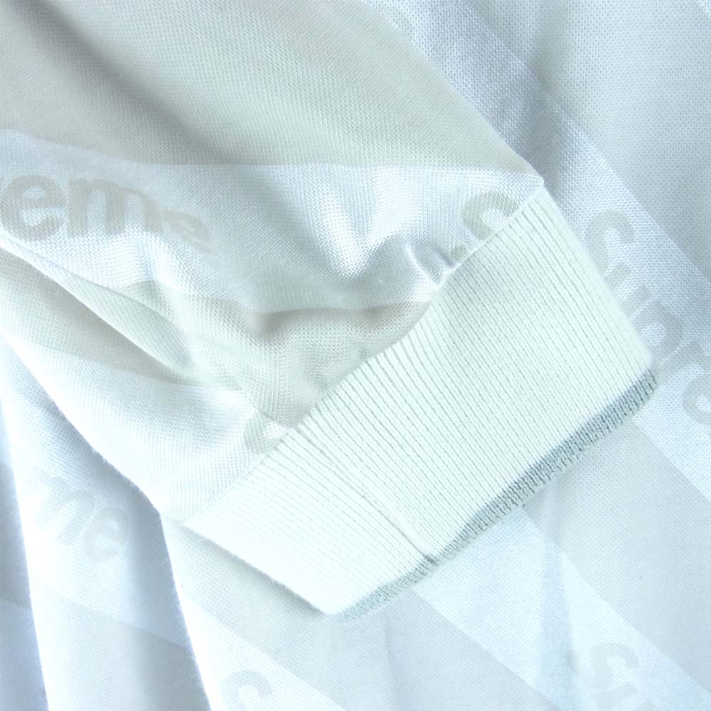 Supreme シュプリーム 15SS Diagonal Soccer Top サッカー ジャージ ゲーム シャツ オフホワイト系 L【中古】