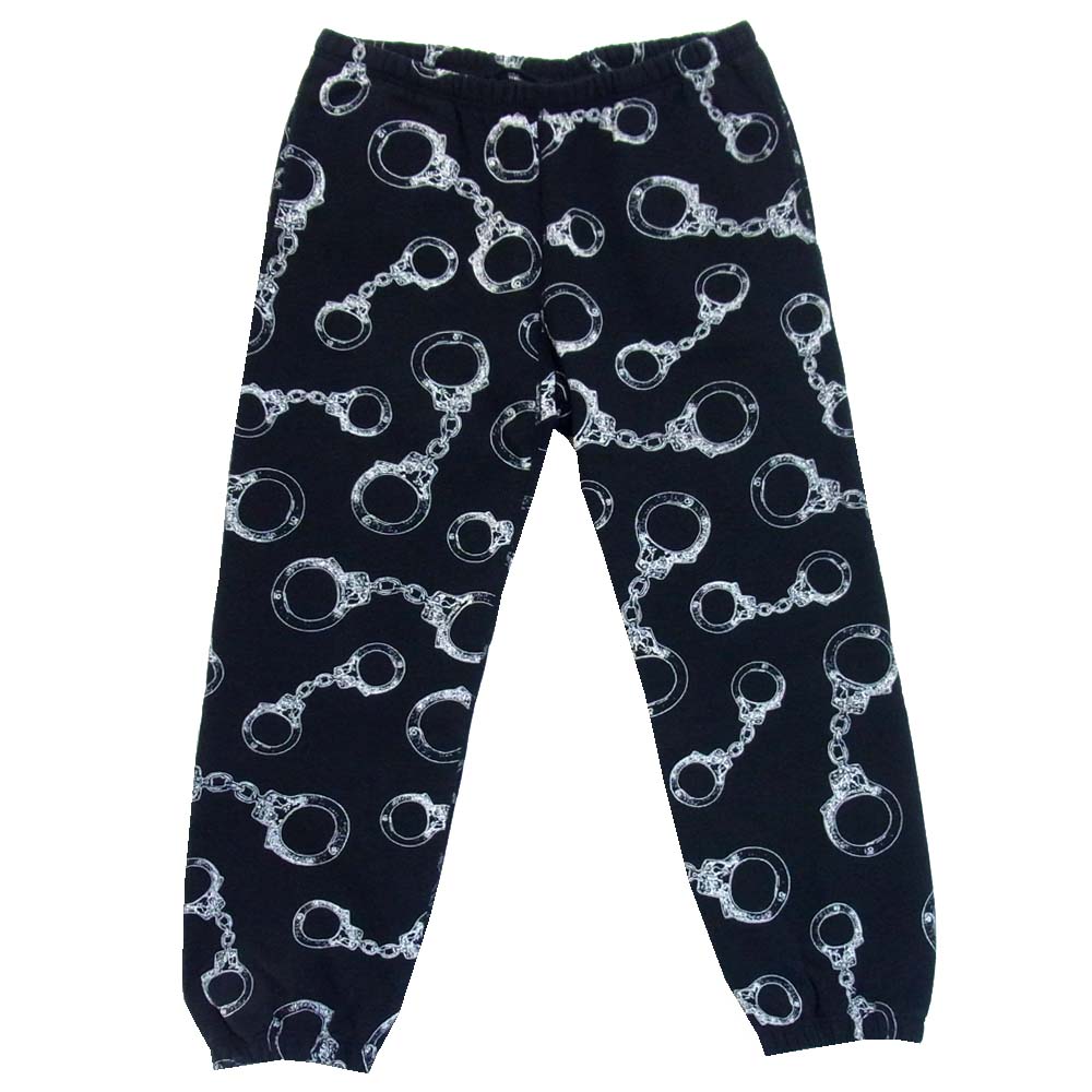 Supreme シュプリーム 17AW Handcuffs Sweatpant 手錠プリント スウェット パンツ ブラック系 M【中古】
