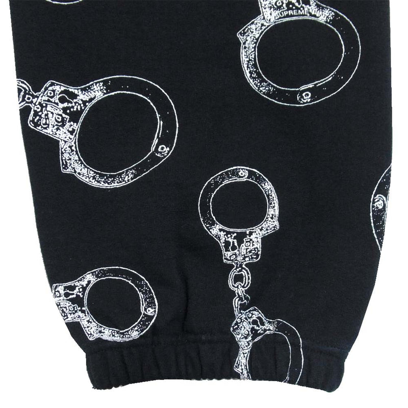 Supreme シュプリーム 17AW Handcuffs Sweatpant 手錠プリント スウェット パンツ ブラック系 M【中古】