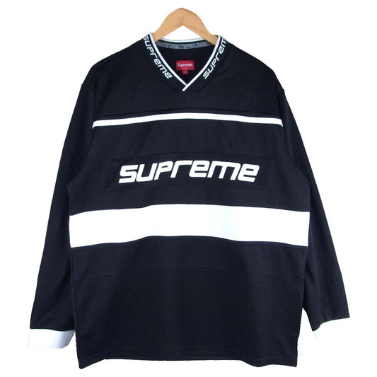 Supreme シュプリーム 18AW WARM UP HOCKEY JERSEY L/S ホッケー シャツ  ブラック系 L【中古】