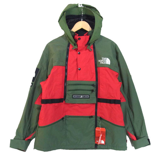 Supreme シュプリーム 16SS THE NORTH FACE ノースフェイス Steep Tech Jacket ジャケット カーキ×レッド系 M【中古】