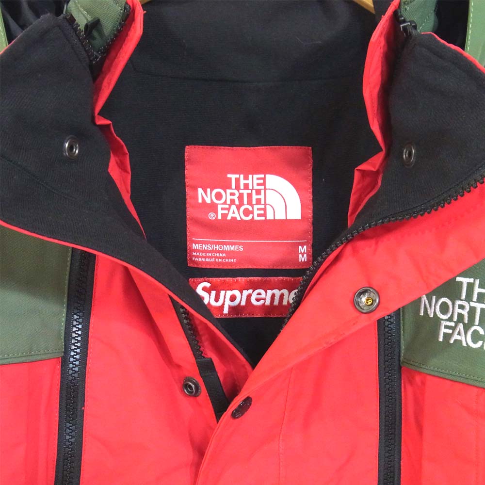 Supreme シュプリーム 16SS THE NORTH FACE ノースフェイス Steep Tech Jacket ジャケット カーキ×レッド系 M【中古】