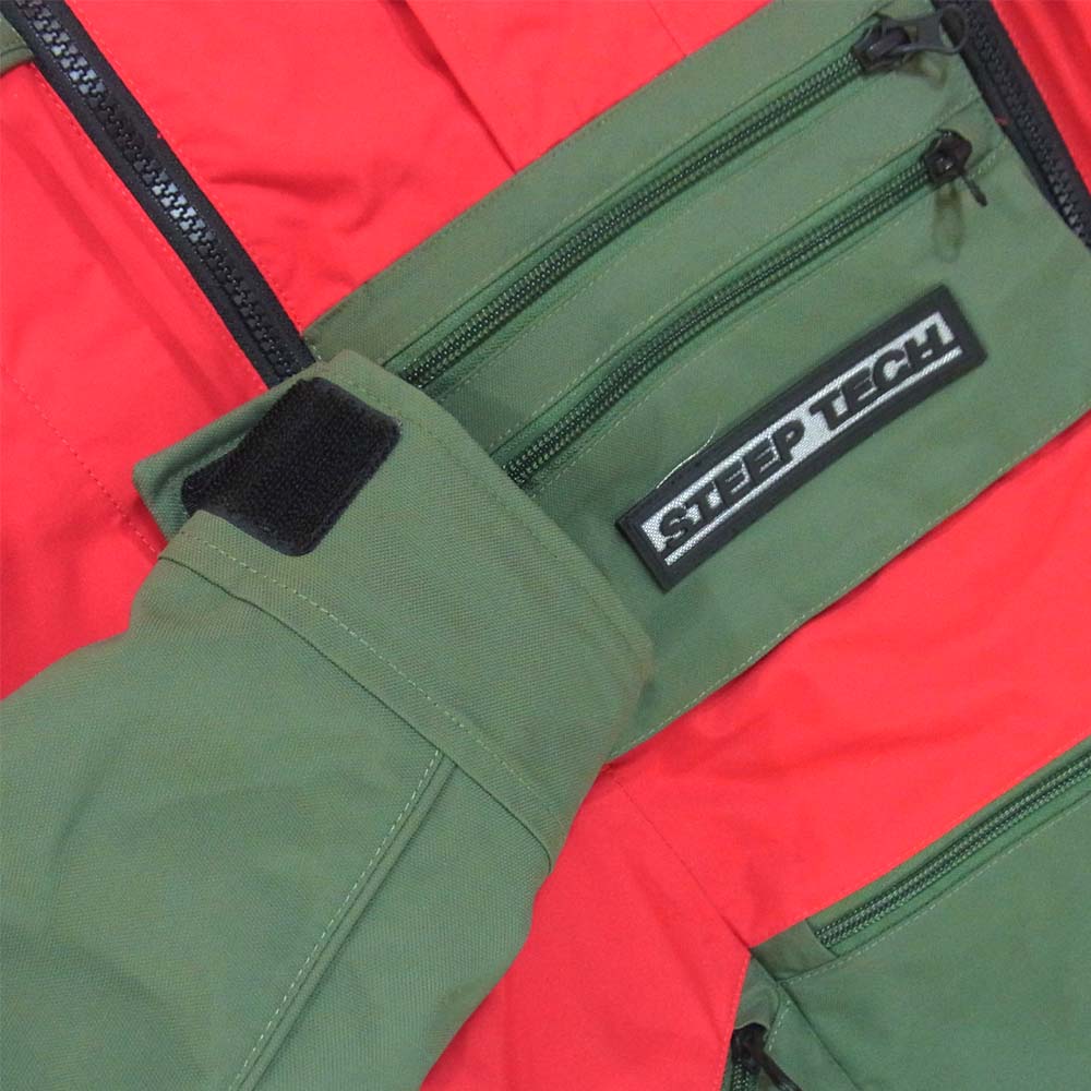 Supreme シュプリーム 16SS THE NORTH FACE ノースフェイス Steep Tech Jacket ジャケット カーキ×レッド系 M【中古】