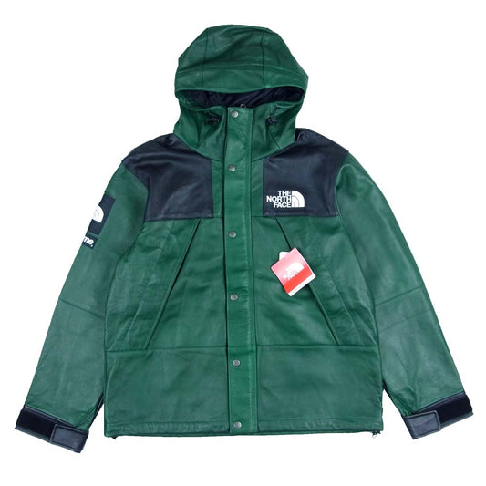 Supreme シュプリーム 18AW NP61807i 国内正規品 THE NORTH FACE ノースフェイス Leather Mountain Parka Jacket グリーン系 S【新古品】【未使用】【中古】