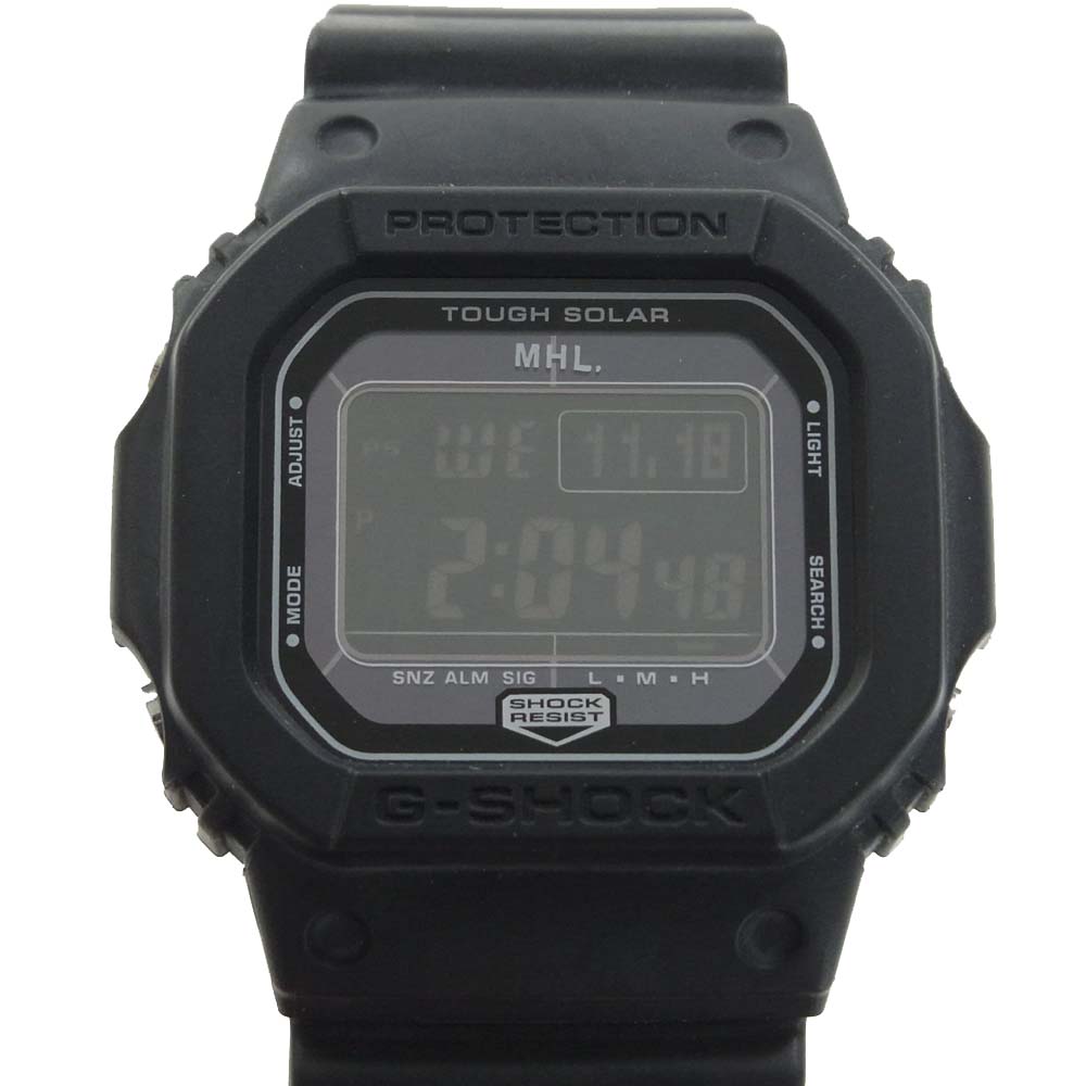 G-SHOCK ジーショック G-5600E × マーガレットハウエル MHL タフソーラー 腕時計 ブラック系【中古】