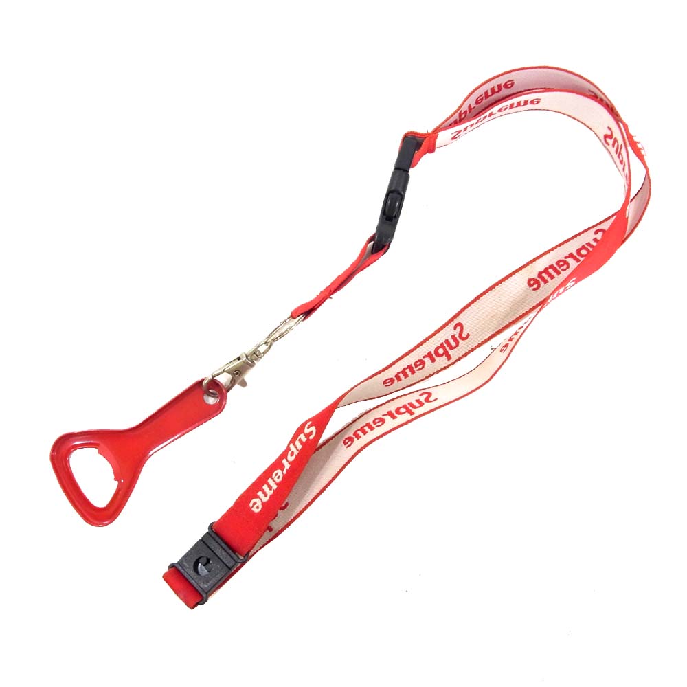 Supreme シュプリーム 14SS Bottle Opener Lanyard ボトルオープナー 栓抜き ストラップ ネックレス レッド系【中古】