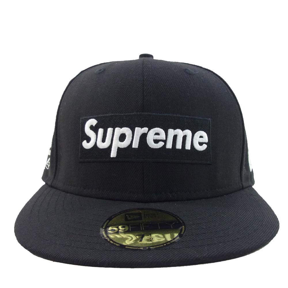 Supreme シュプリーム 12SS ニューエラ NEW ERA National Champions Box Logo ボックスロゴ キャップ ブラック系【美品】【中古】