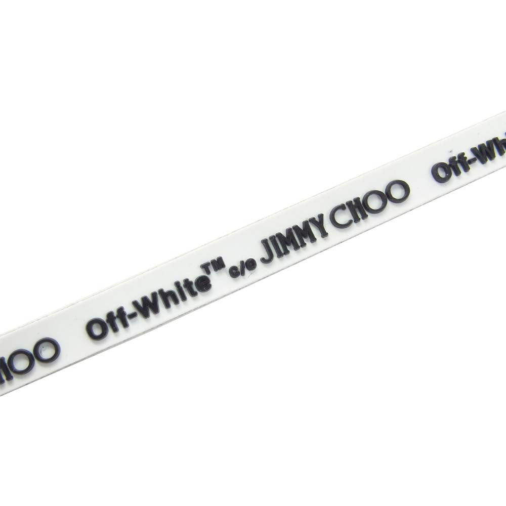 OFF-WHITE オフホワイト ジミーチュウ JIMMY CHOO ロゴ ラバー ブレスレット ホワイト系【美品】【中古】