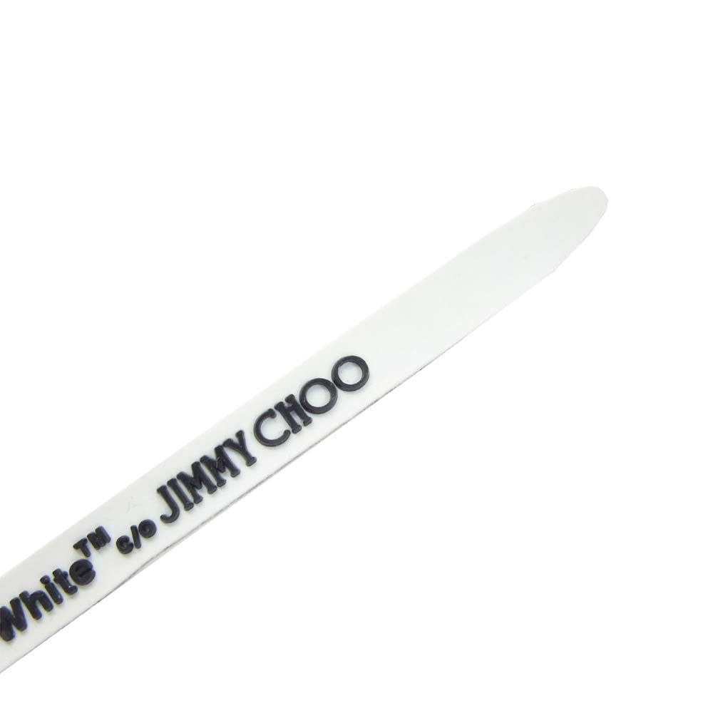 OFF-WHITE オフホワイト ジミーチュウ JIMMY CHOO ロゴ ラバー ブレスレット ホワイト系【美品】【中古】