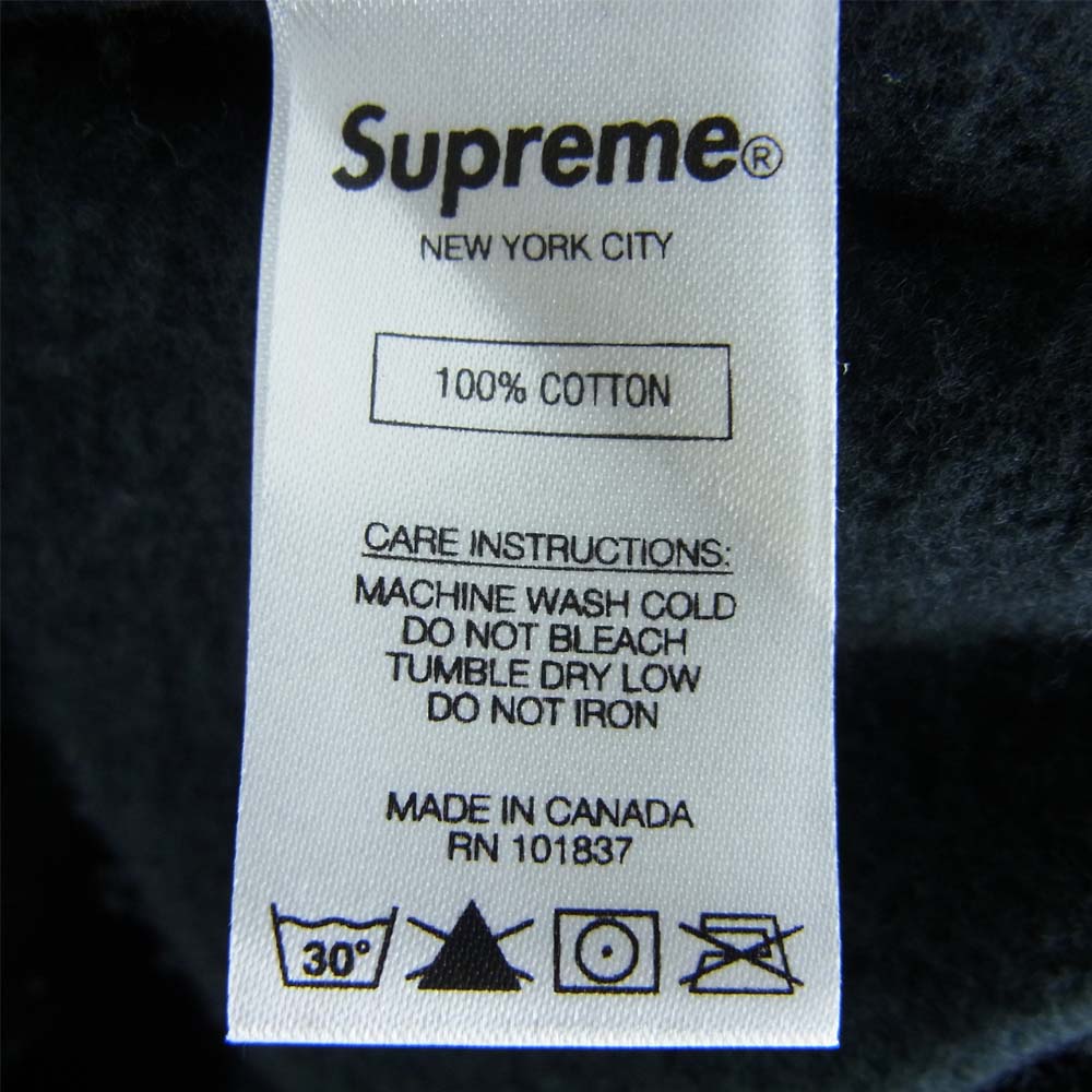 Supreme シュプリーム 19AW Text Stripe Hooded Sweatshirt テキスト ストライプ ジップ パーカー ブラック系 M【美品】【中古】