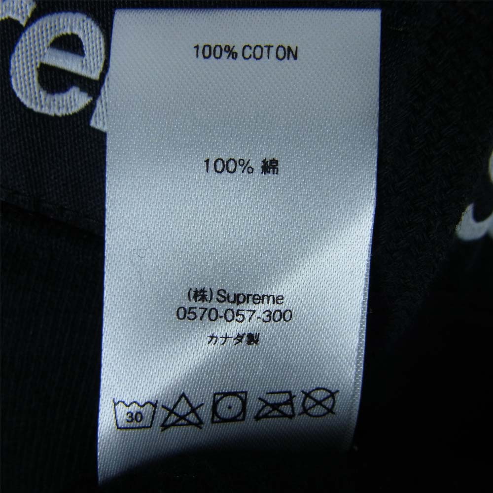 Supreme シュプリーム 19AW Text Stripe Hooded Sweatshirt テキスト ストライプ ジップ パーカー ブラック系 M【美品】【中古】