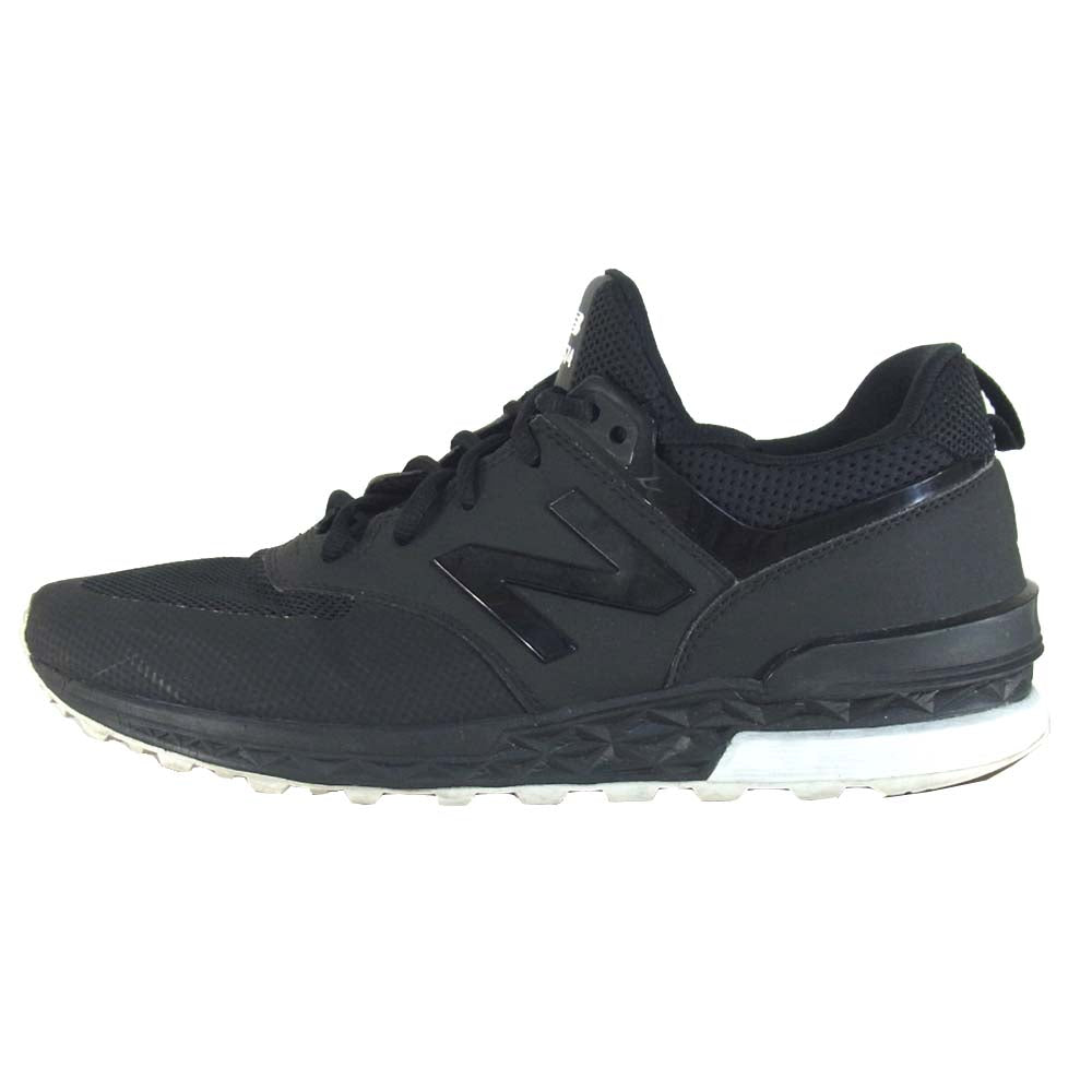 NEW BALANCE ニューバランス MS574SBK ローカット スニーカー ブラック系 US9.5【中古】