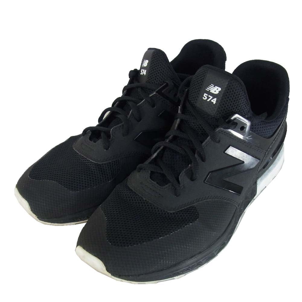 NEW BALANCE ニューバランス MS574SBK ローカット スニーカー ブラック系 US9.5【中古】