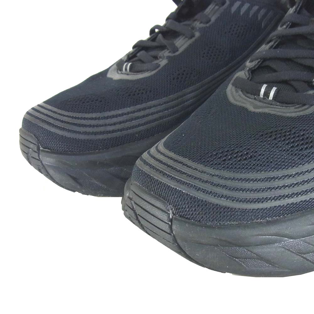 HOKA ONE ONE ホカ オネオネ 1019269 BONDAI 6 ボンダイ スニーカー ブラック系 US9.5【美品】【中古】
