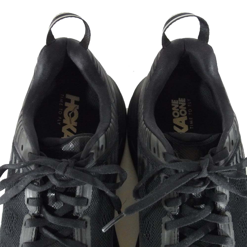 HOKA ONE ONE ホカ オネオネ 1019269 BONDAI 6 ボンダイ スニーカー ブラック系 US9.5【美品】【中古】