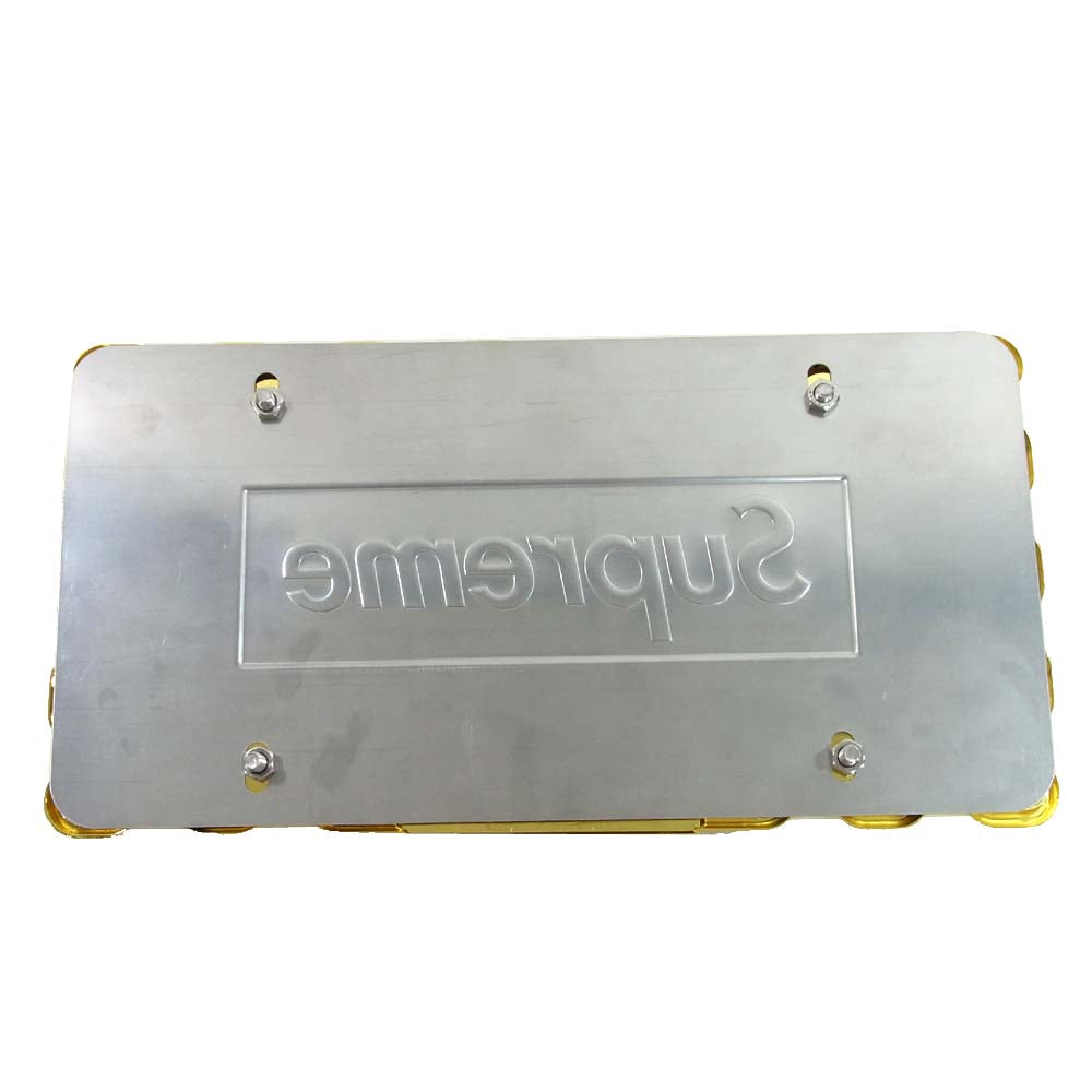Supreme シュプリーム 18AW Chain License Plate Frame チェーン ライセンス プレート フレーム ゴールド系【中古】