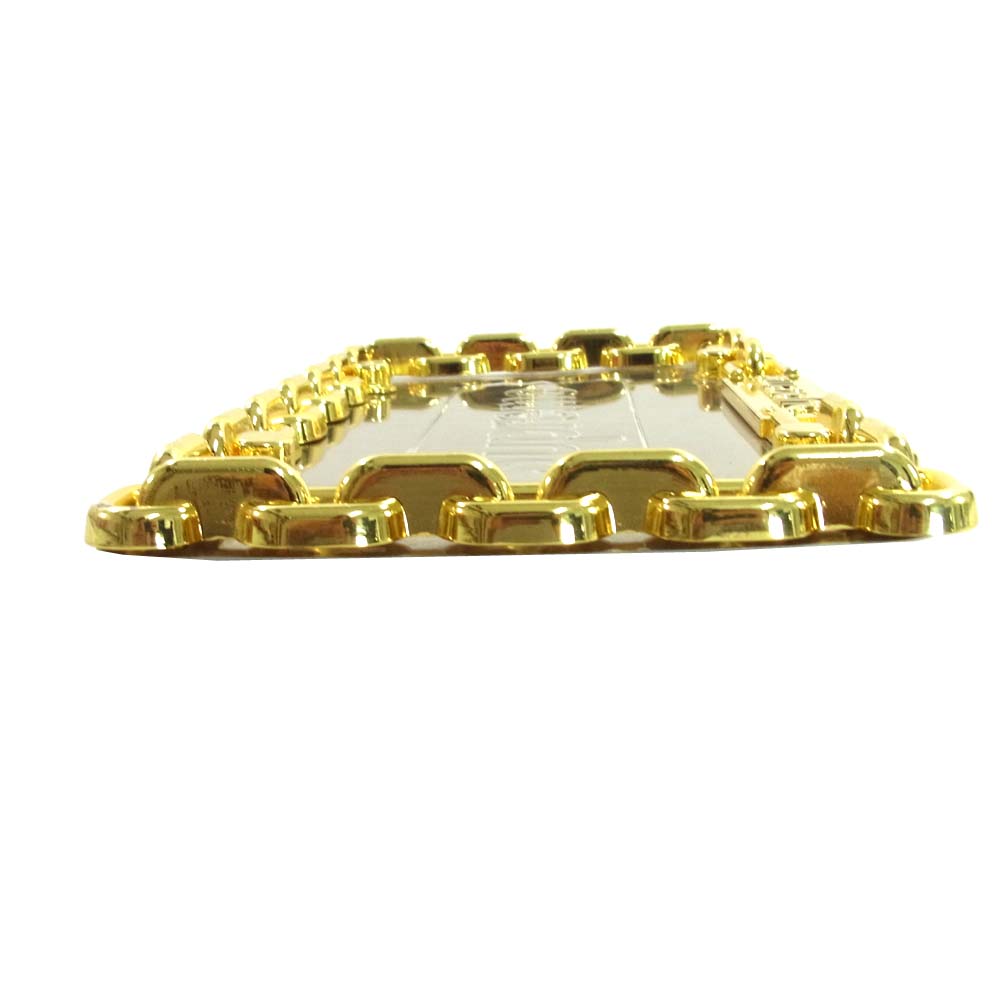 Supreme シュプリーム 18AW Chain License Plate Frame チェーン ライセンス プレート フレーム ゴールド系【中古】