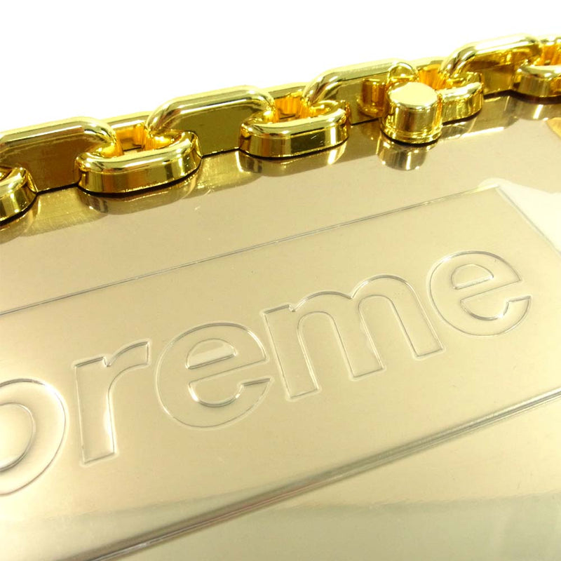 Supreme シュプリーム 18AW Chain License Plate Frame チェーン ライセンス プレート フレーム ゴールド系【中古】