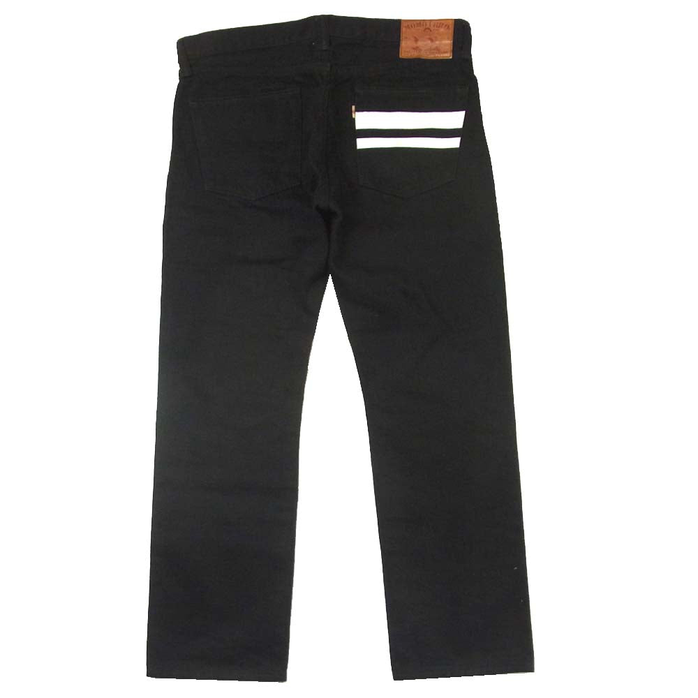 MOMOTARO JEANS 桃太郎ジーンズ B0705SP 出陣 ブラック デニム パンツ 日本製 ブラック系 W34【中古】