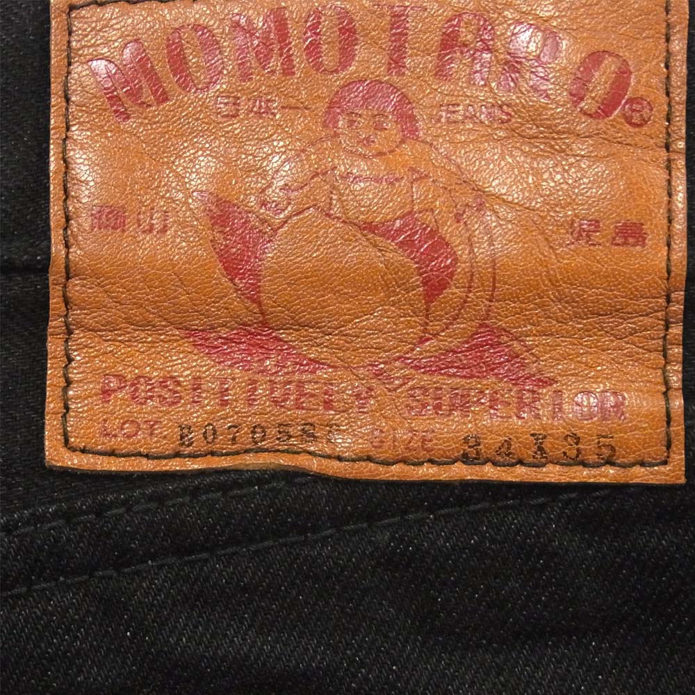 MOMOTARO JEANS 桃太郎ジーンズ B0705SP 出陣 ブラック デニム パンツ 日本製 ブラック系 W34【中古】