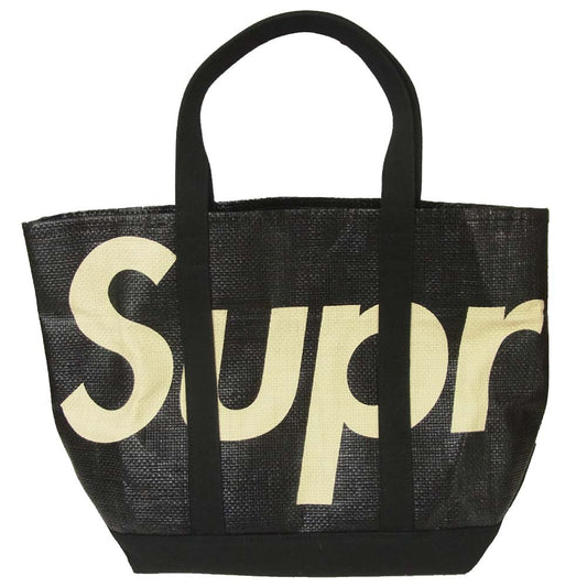 Supreme シュプリーム 20SS Raffia Tote ラフィア トートバッグ ベトナム製 ブラック系【美品】【中古】