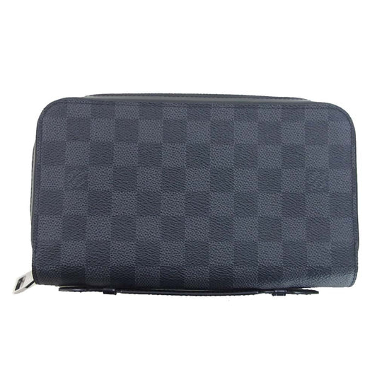 LOUIS VUITTON ルイ・ヴィトン ジッピーXL ダミエ グラフィット ラウンドジップ 長財布 ブラック系 グレー系【美品】【中古】