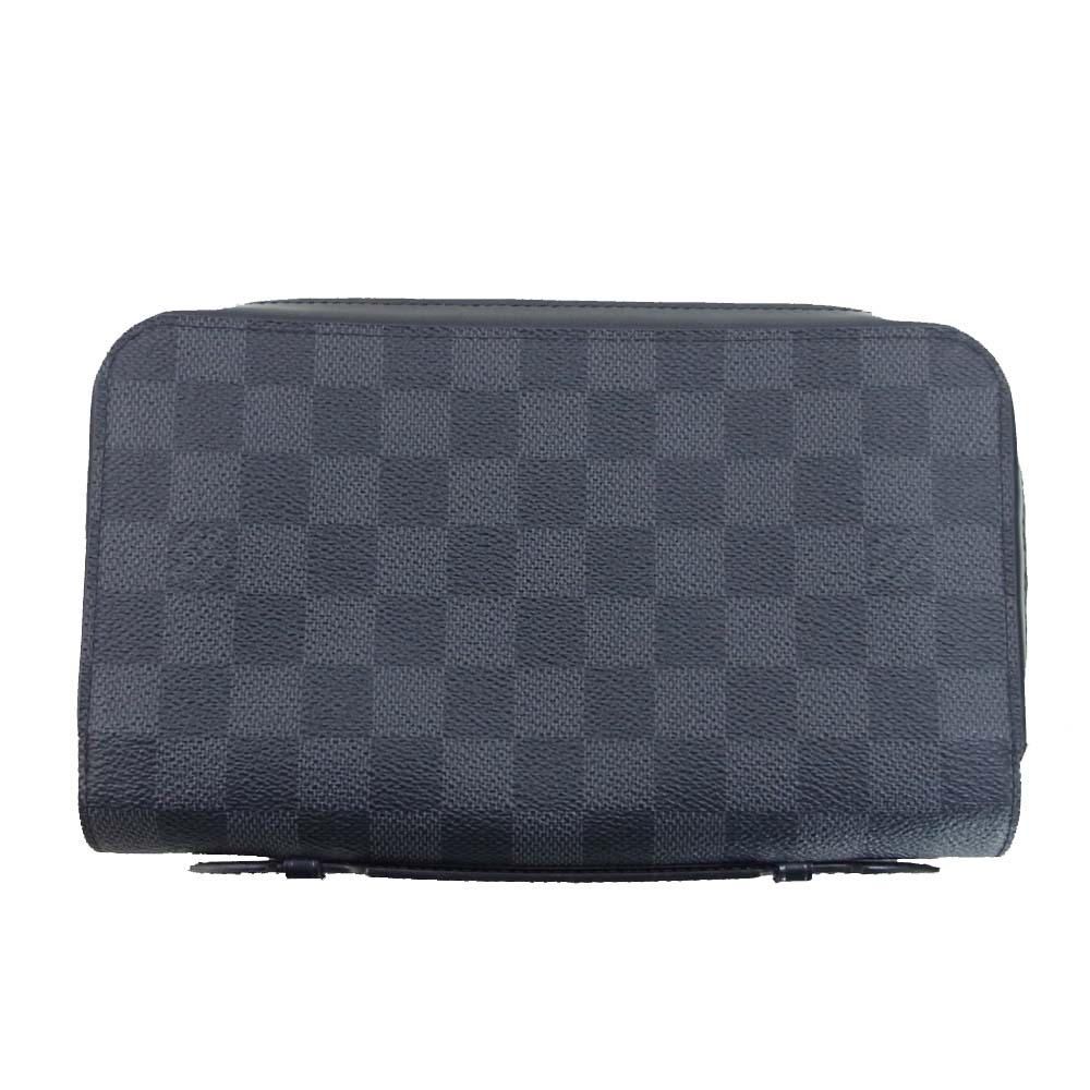 LOUIS VUITTON ルイ・ヴィトン ジッピーXL ダミエ グラフィット ラウンドジップ 長財布 ブラック系 グレー系【美品】【中古】