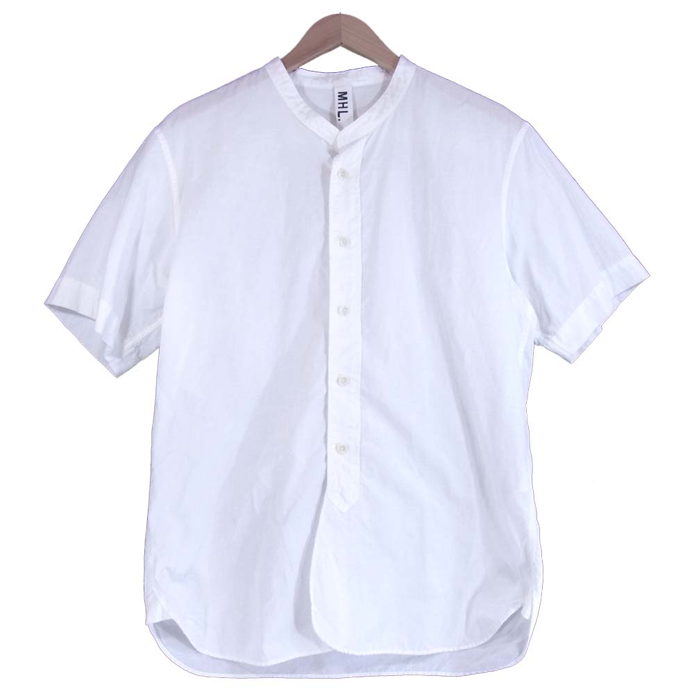 マーガレットハウエル 596-6150520 MHL. 16SS コットン 半袖 シャツ ホワイト系 L【中古】