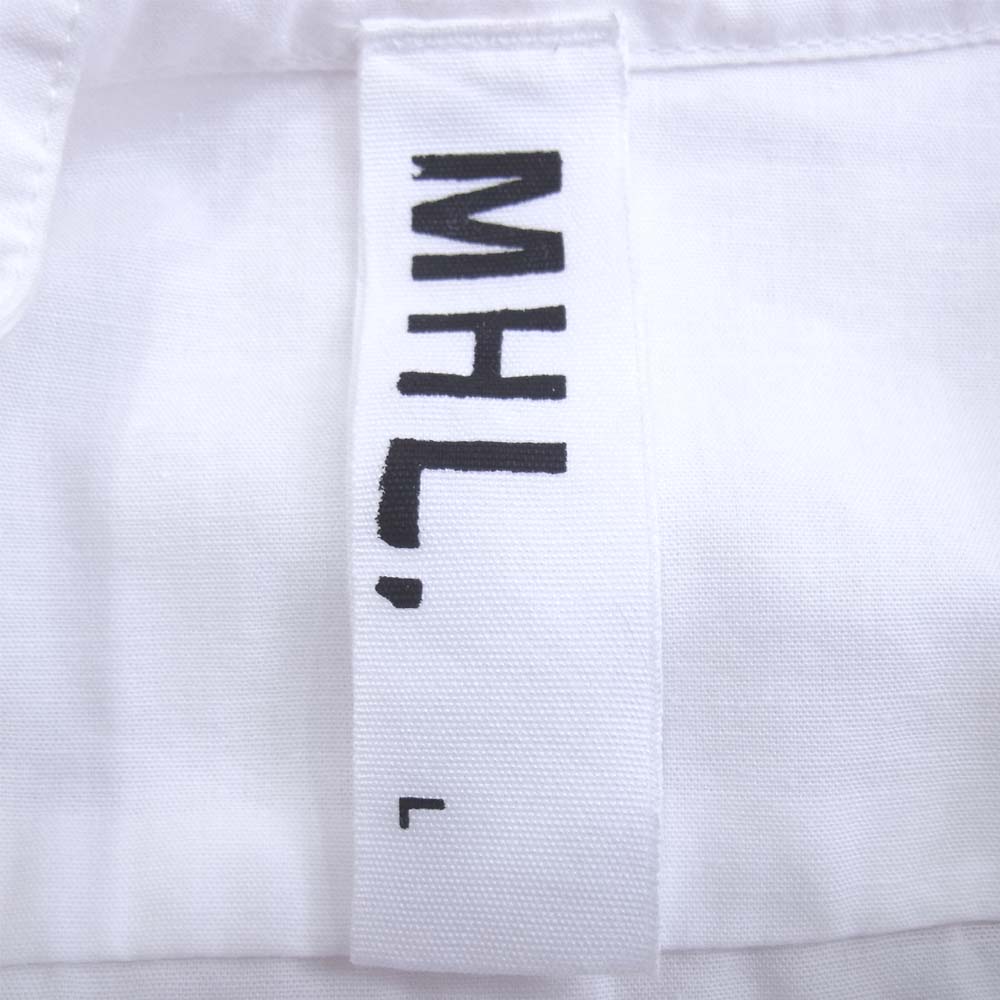 マーガレットハウエル 596-6150520 MHL. 16SS コットン 半袖 シャツ ホワイト系 L【中古】