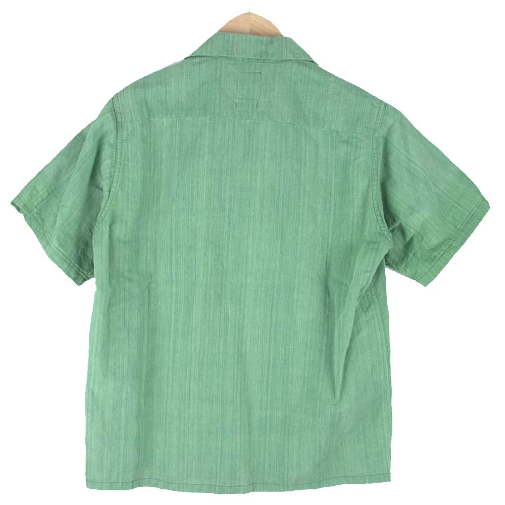 VISVIM ビズビム 16SS 0116105011019 IRVING SHIRT S/S C/L コットン リネン 半袖 シャツ グリーン系 2【中古】