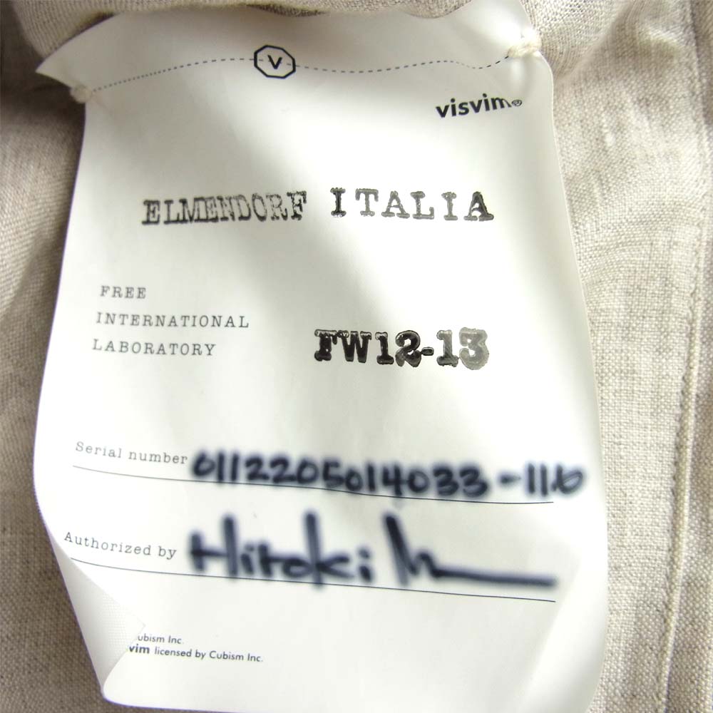 ビズビム 0112205014033 F.I.L限定 ELMENDORF ITALIA ホースレザー A-2 フライトジャケット ダークブラウン系 2【中古】