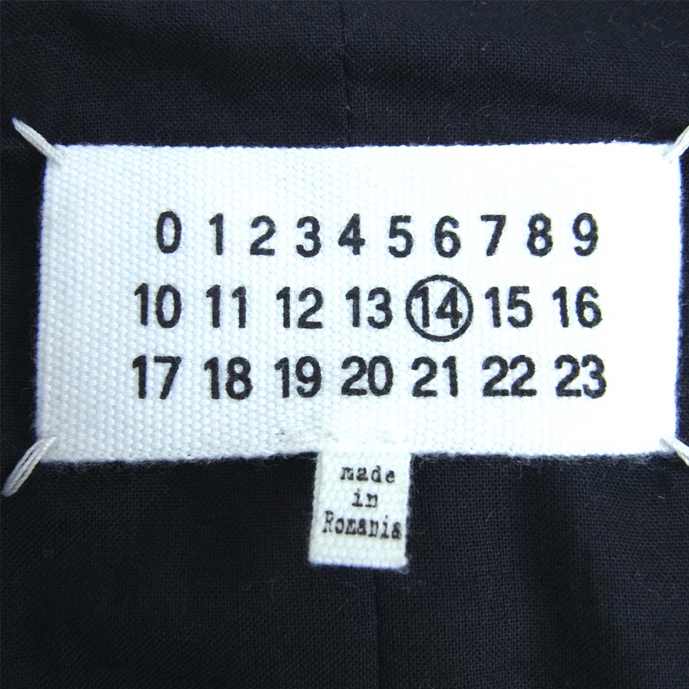 MAISON MARTIN MARGIELA メゾンマルタンマルジェラ S50AM0201 SX8208 14ss 八の字 ライダース ジャケット 46号 ブラック系 46【中古】