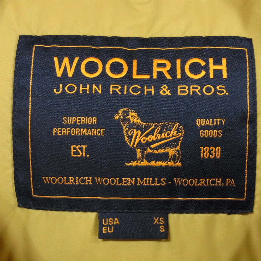 WOOLRICH ウールリッチ 1502284 ARCTIC PARKA アークティック パーカー 60/40 クロス ファー付 フーディ ダウン ライトブラウン系 XS【美品】【中古】