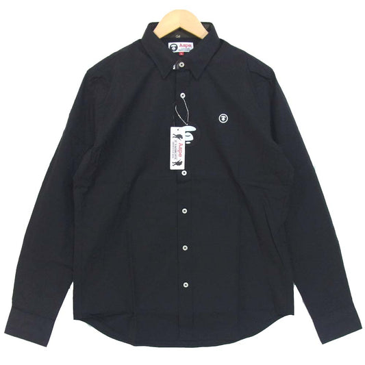 エーエイプバイアベイシングエイプ AAPSSTM8239XX8 長袖 シャツ ブラウス ブラック系 XL【新古品】【未使用】【中古】