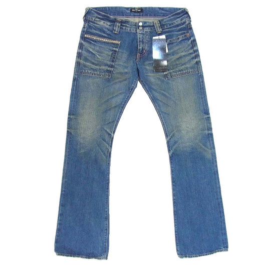 HYSTERIC GLAMOUR ヒステリックグラマー 5AP-0514 スタッズ ダメージ加工 デニム パンツ インディゴブルー系 34【中古】