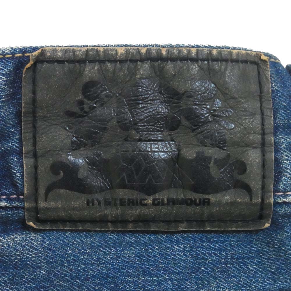 HYSTERIC GLAMOUR ヒステリックグラマー 5AP-0514 スタッズ ダメージ加工 デニム パンツ インディゴブルー系 34【中古】