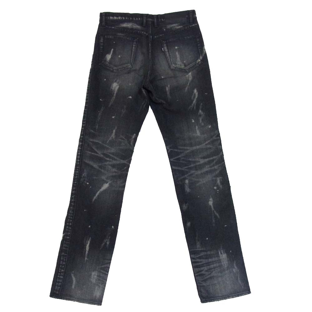 ROEN ロエン 80133022 ラメ スカル クラッシュ加工 ブラック系 30【中古】
