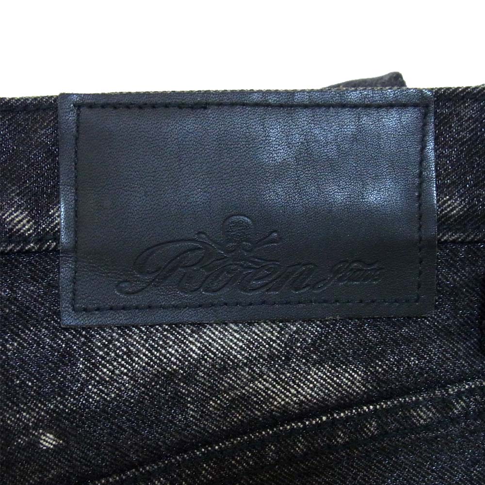 ROEN ロエン 80133022 ラメ スカル クラッシュ加工 ブラック系 30【中古】