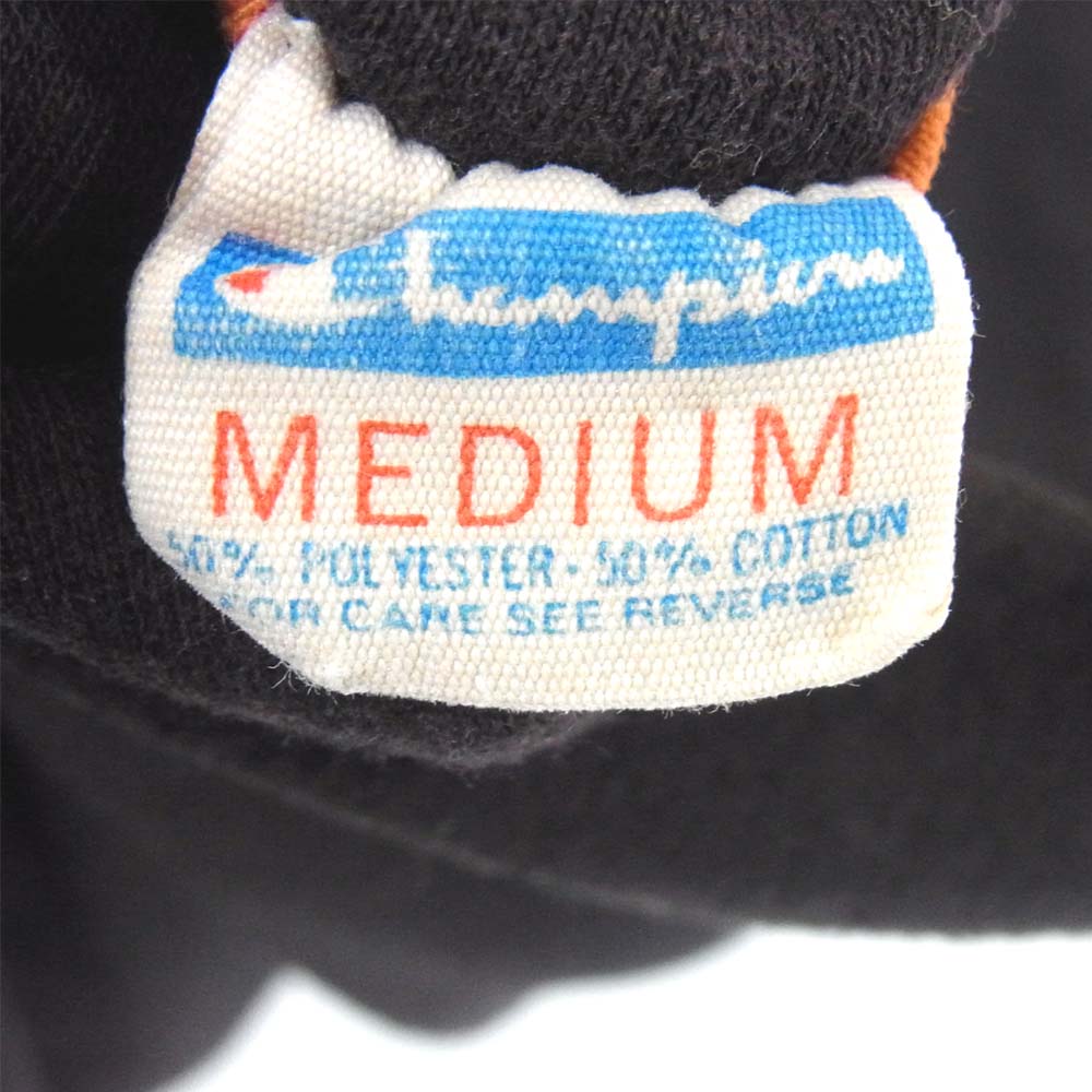 Champion チャンピオン トリコタグ ダブルフェイス 半袖 Tシャツ ブラック×オレンジ系 M【中古】