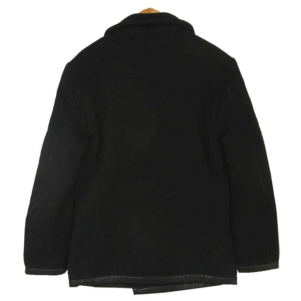 R.J.B アールジェイビー OC101E FLAT HEAD フラットヘッド Pコート メルトン ジャケット ブラック系 36【中古】