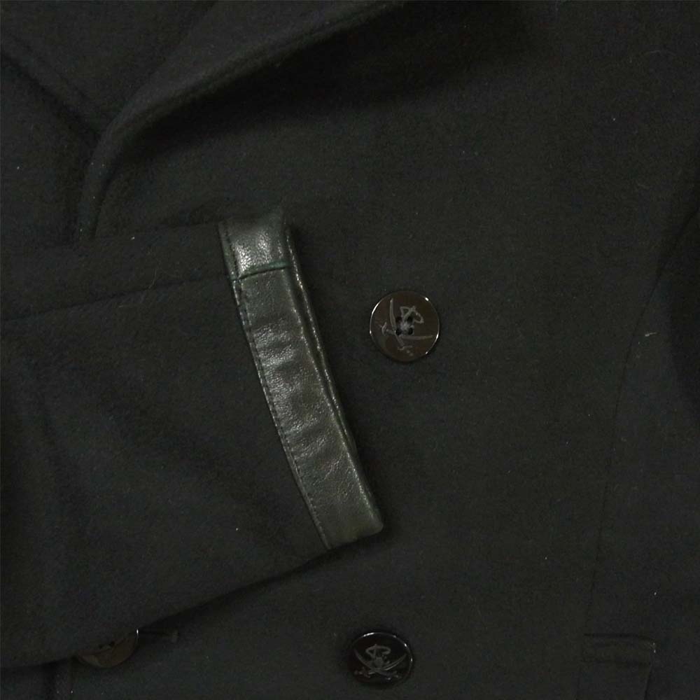 R.J.B アールジェイビー OC101E FLAT HEAD フラットヘッド Pコート メルトン ジャケット ブラック系 36【中古】