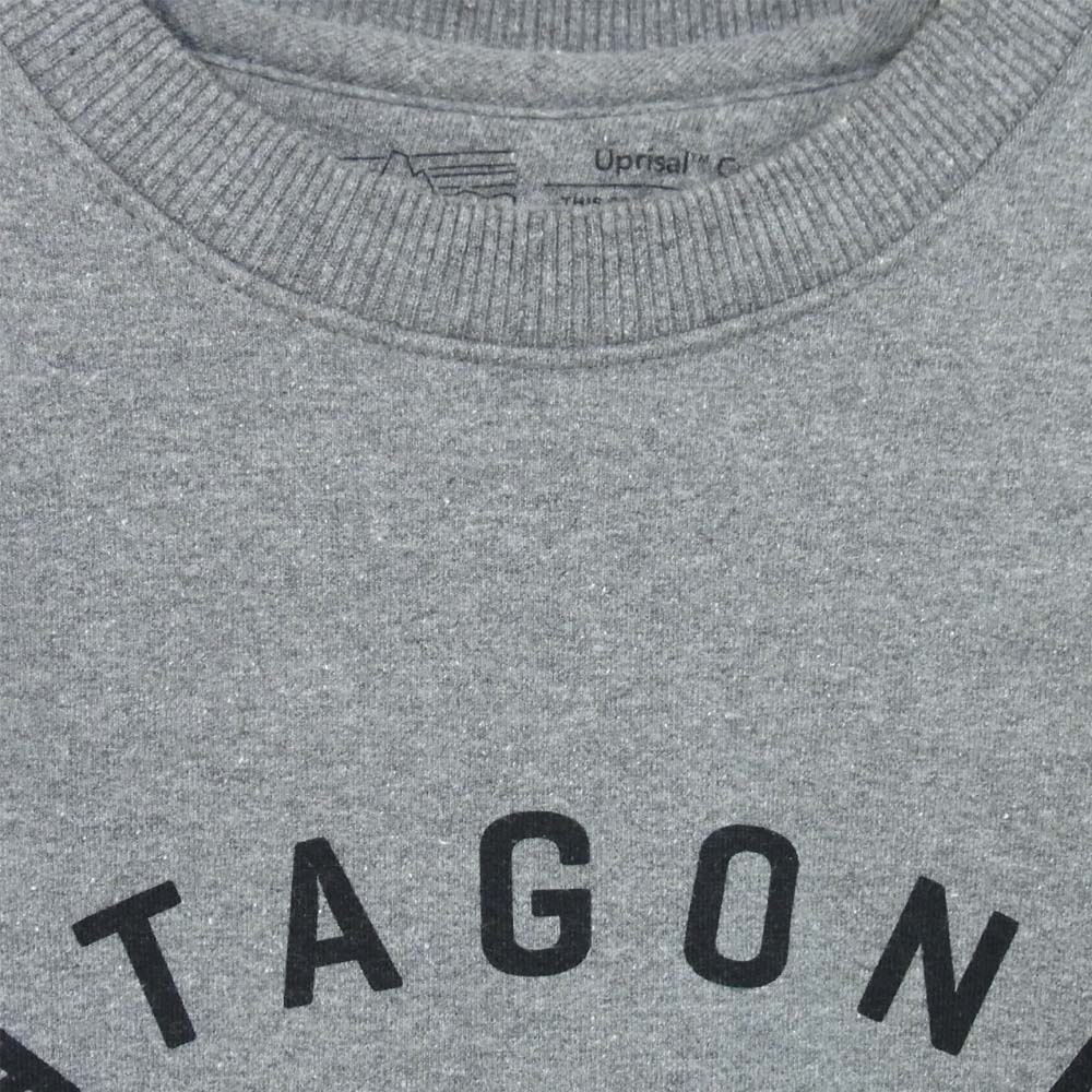 patagonia パタゴニア STY39544SP19 10.9oz 裏起毛 アーチ フィッツロイ ベア クルー スウェット ダークグレー系 S【中古】