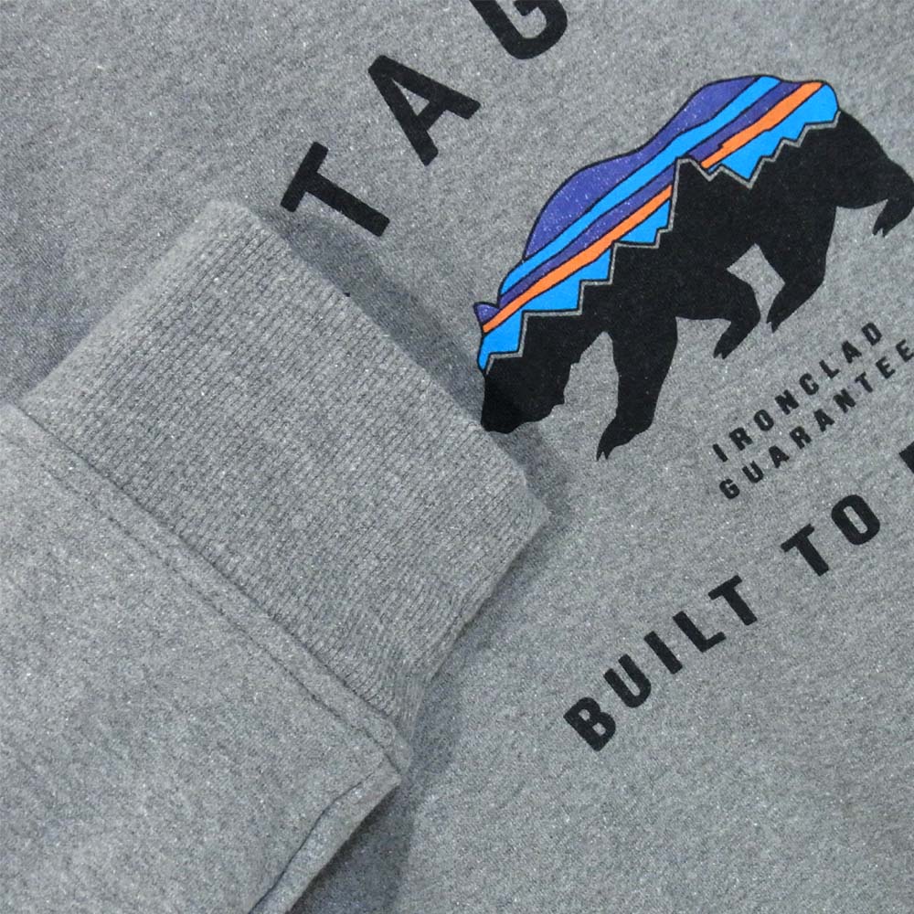patagonia パタゴニア STY39544SP19 10.9oz 裏起毛 アーチ フィッツロイ ベア クルー スウェット ダークグレー系 S【中古】