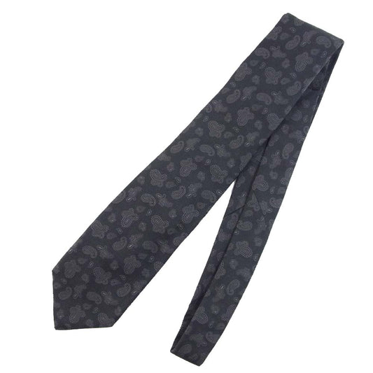 Mackintosh マッキントッシュ レップベース ペイズリータイ ブラック系【美品】【中古】