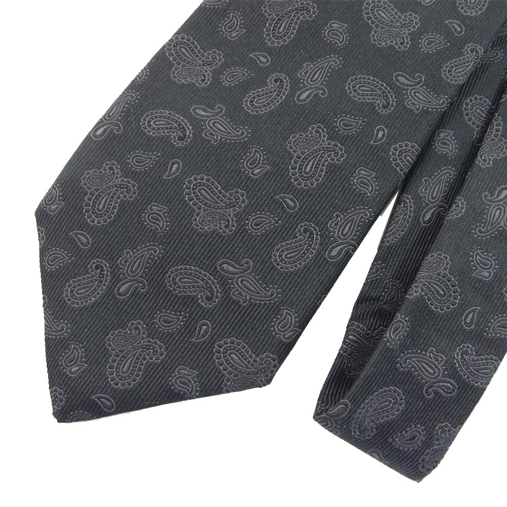Mackintosh マッキントッシュ レップベース ペイズリータイ ブラック系【美品】【中古】