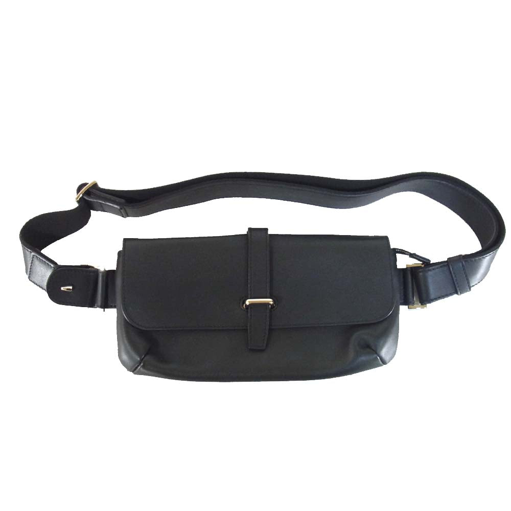 WILDSWANS ワイルドスワンズ SVELTO スヴェルト 牛革 ショルダー ボディ バッグ ブラック系【極上美品】【中古】