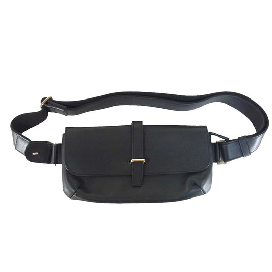 WILDSWANS ワイルドスワンズ SVELTO スヴェルト 牛革 ショルダー ボディ バッグ ブラック系【極上美品】【中古】