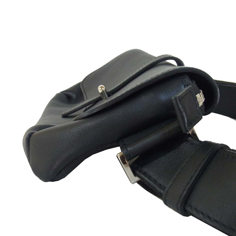 WILDSWANS ワイルドスワンズ SVELTO スヴェルト 牛革 ショルダー ボディ バッグ ブラック系【極上美品】【中古】